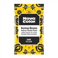 NOVA COLOR KUMAŞ BOYASI TOZ SARI 12 Lİ NC-900 1
