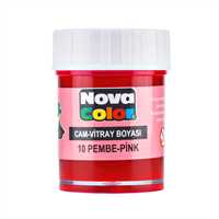 NOVA COLOR CAM BOYASI SU BAZLI PEMBE 12 Lİ NC-158 1