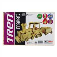 KUMTOYS 3D AHŞAP MAKET 21x33 TREN KÜÇÜK 1