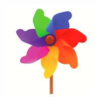 KRD RÜZGAR GÜLÜ 18 CM ÇAP 8 KANATLI 120 LI 1