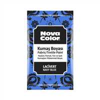 NOVA COLOR KUMAŞ BOYASI TOZ LACİVERT 12 Lİ NC-909 1