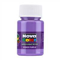NOVA COLOR AKRİLİK BOYA ŞİŞE 30 ML MOR 12 Lİ NC-177 1