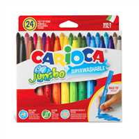 CARİOCA KEÇELİ KALEM JUMBO 24 RENK YIKANABİLİR 40570 1