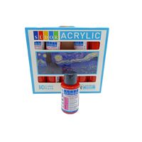 SÜDOR AKRİLİK BOYA 40 ML VERMİYON KIRMIZI 10 LU SD100-04 1