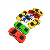 TOYSAN SÜPER CAR SERİES TOY-84 SÜRTMELİ ARABA STANDI 1:16 12 Lİ +3 2