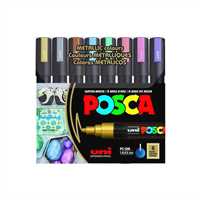 UNİ POSTER MARKÖRÜ POSCA PC-5M-8C MC 1.8-2.5 METALİK RENKLER 8 Lİ 1