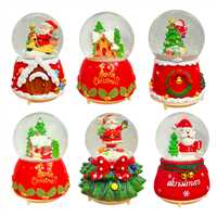 MOTTO KAR KÜRESİ KAR ATAN YILBAŞI TEMALI MOTORLU PİLLİ SESLİ IŞIKLI BÜYÜK 6