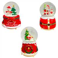 MOTTO KAR KÜRESİ KAR ATAN YILBAŞI TEMALI MOTORLU PİLLİ SESLİ IŞIKLI BÜYÜK 7