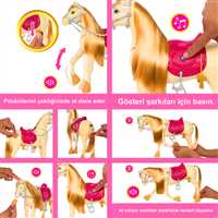 BARBİE GREAT HORSE CHASE HXJ42 BARBİE VE DANSÇI ATI SESLİ 3+ 2