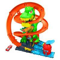 HOT WHEELS JBM73 T-REX VE İTFAİYE İSTASYONU OYUN SETİ 4+ 2