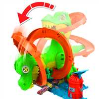 HOT WHEELS JBM73 T-REX VE İTFAİYE İSTASYONU OYUN SETİ 4+ 4