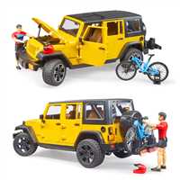 BRUDER BR02543 JEEP WRANGLER RUBİCON BİSİKLET VE SÜRÜCÜSÜ 1:16 4+ 7
