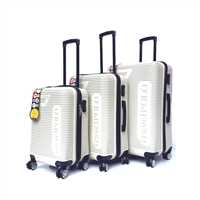 TRAVEL POLO VALİZ ABS A1011 BEYAZ 3 LÜ SET 1