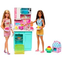 BARBİE HJY94 CELEBRATİON BROOKLYN VE MALİBU PASTA YAPIM OYUN SETİ 3+ 4