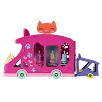 ENCHANTİMALS HPB34 KEDİ TEMALI MODA OTOBÜSÜ 4+ 1