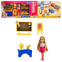 MEGA TRAVEL GİRL MOBİLE SCHOOL 9045-6 BEBEKLİ OKUL SETİ 10 PARÇA 3+ 1