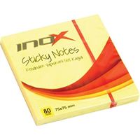 İNOX YAPIŞKANLI NOT KAĞIDI 75x75 FOSFORLU SARI 80 YP 12 Lİ 2304 1