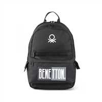 UNİTED COLORS OF BENETTON OKUL ÇANTASI 03797 SİYAH ÜÇ BÖLMELİ 1