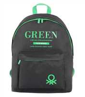 UNİTED COLORS OF BENETTON OKUL ÇANTASI 03805 SİYAH YEŞİL ÇİFT BÖLMELİ 1
