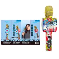 DOPPLER KARAOKE MİKROFON GRAFFİTİ RGB LED SES DEĞİŞTİRME KAYIT ÖZELLİKLİ 1