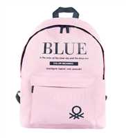 UNİTED COLORS OF BENETTON OKUL ÇANTASI 03801 PEMBE ÇİFT BÖLMELİ 1