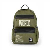 UNİTED COLORS OF BENETTON OKUL ÇANTASI 03825 HAKİ SİYAH DÖRT BÖLMELİ 1