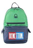 UNİTED COLORS OF BENETTON OKUL ÇANTASI 03785 YEŞİL LACİVERT ÜÇ BÖLMELİ 1