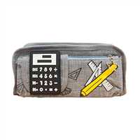 ZHUANGYUAN KALEM ÇANTASI OMT-111 HESAP MAKİNESİ BASKILI ÇİFT BÖLMELİ 3