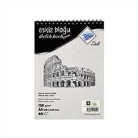ART LİVA DALİ ESKİZ DEFTERİ A5 KARTON KAPAK SPİRALLİ 120 GR 40 YP SD-609 1