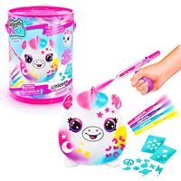 UNİCORN - KOALA - NARWHAL AİRBRUSH PLUSH OFG266 BOYANABİLİR TEMİZLENİR PLASTİK KOVA 6+ 5
