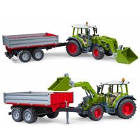 BRUDER BR02182 FENDT VERİO 211 KEPÇELİ TRAKTÖR RÖMORK 1:16 3+ 1