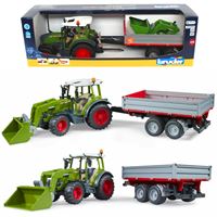 BRUDER BR02182 FENDT VERİO 211 KEPÇELİ TRAKTÖR RÖMORK 1:16 3+ 5