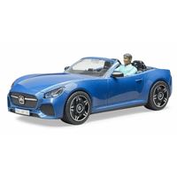 BRUDER BR03481 ROADSTER ARABA VE ŞOFÖR MAVİ 1:16 4+ 4