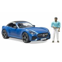 BRUDER BR03481 ROADSTER ARABA VE ŞOFÖR MAVİ 1:16 4+ 5