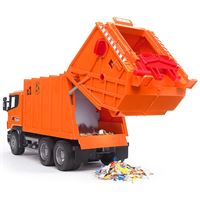 BRUDER BR03560 ÇÖP KAMYONU TURUNCU 1:16 4+ 1