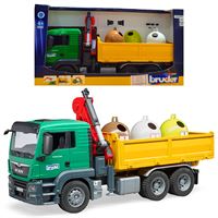 BRUDER BR03753 KAMYON 3 GERİ DÖNÜŞÜM KUMBARASI 1:16 4+ 5