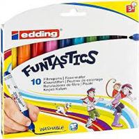 EDDİNG KEÇELİ KALEM FUNTASTİCS JUMBO 10 RENK ED14K109 1