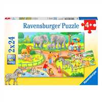 RAVENSBURGER PUZZLE 078134 HAYVANAT BAHÇESİ 2X24 PARÇA 4+ 1