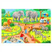 RAVENSBURGER PUZZLE 078134 HAYVANAT BAHÇESİ 2X24 PARÇA 4+ 2