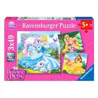 RAVENSBURGER PUZZLE 093465 WD BELLE CİNDERELLA RAPUNZEL 3X49 PARÇA 5+ 1