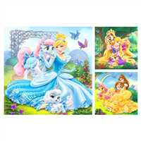 RAVENSBURGER PUZZLE 093465 WD BELLE CİNDERELLA RAPUNZEL 3X49 PARÇA 5+ 2