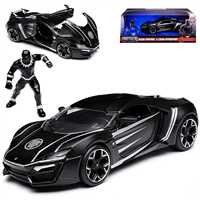 SİMBA JADA MARVEL AVENGERS 3225004 BLACK PANTHER LYKAN HYPERSPORT DİE CAST FİGÜR METAL ARABA 1:24 8+ 1