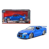 SİMBA JADA FAST FURİOUS 3203045 BRİANS NİSSAN SKYLİNE GT-R DİE CAST METAL ARABA 1:24 8+ 1
