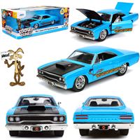SİMBA JADA LOONEY TUNES 3255028 WİLE E. COYOTE 1970 PLYMOUTH ROAD RUNNER DİE CAST FİGÜR 1:24 8+ 1
