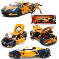 SİMBA JADA MARVEL X-MEN 3225025 WOLVERİNE 6 2020 CHEVROLET CORVETTE STİNGRAY DİE CAST FİGÜR 1:24 8+ 1