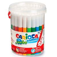 CARİOCA KEÇELİ KALEM JUMBO YIKANABİLİR 50 Lİ PLASTİK KOVA 42312 1