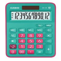 CASİO HESAP MAKİNESİ MX-12B-GNRD YEŞİL PEMBE 12 HANE 1