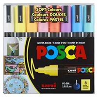 UNİ POSTER MARKÖRÜ POSCA PC-5M-8C SC 1.8-2.5 SOFT RENKLER 8 Lİ 1