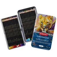 DERWENT CHROMAFLOW KURUBOYA 24 RENK METAL KUTU DW2305857 1