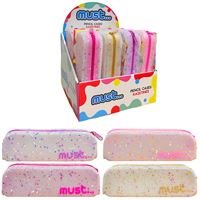 MUST KALEM ÇANTASI 585643 SİLİKON CONFETİ 4 RENK TEK BÖLMELİ 1